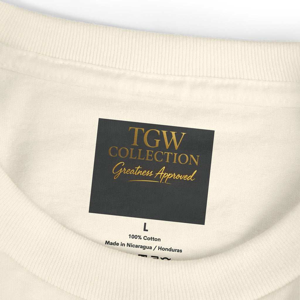 Puzzle-Themed Heavyweight Cotton Tee, Casual Wear