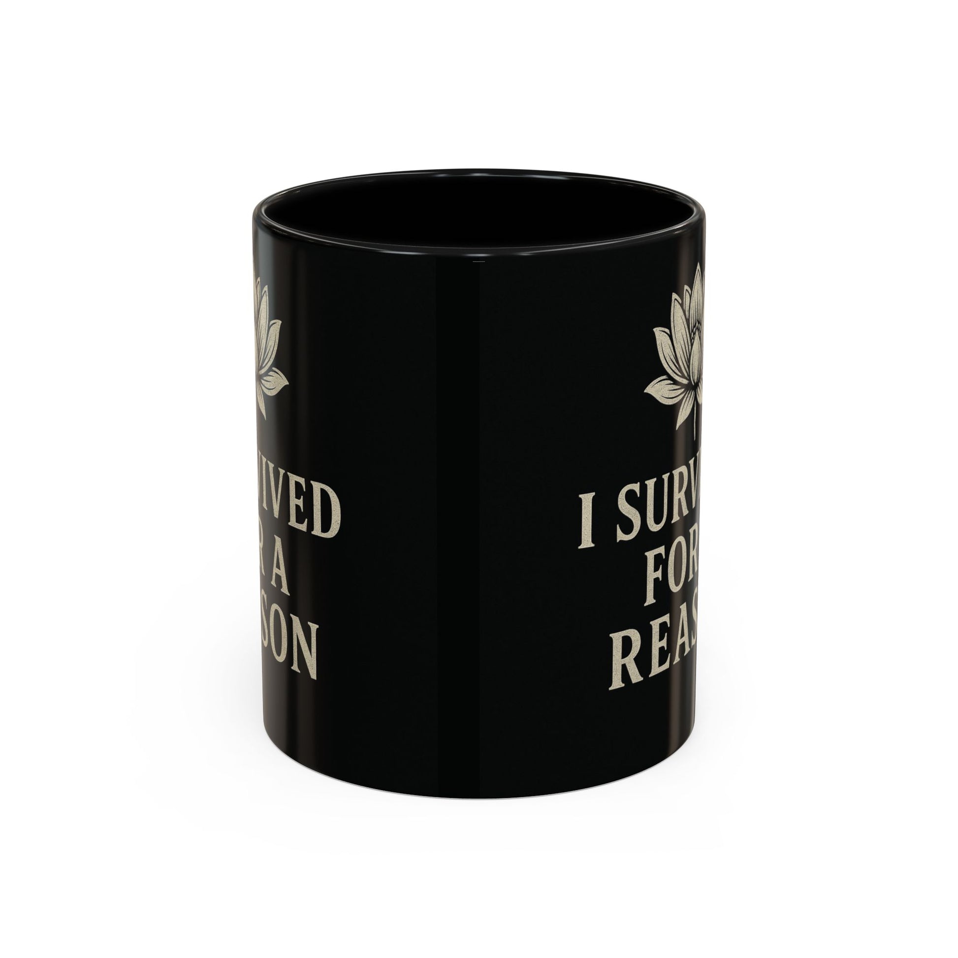 Inspirational Coffee Mug - I Survived for a Reason, Motivational Gift, Personalized Tea Cup, Positive Affirmation, Self-Care Mug