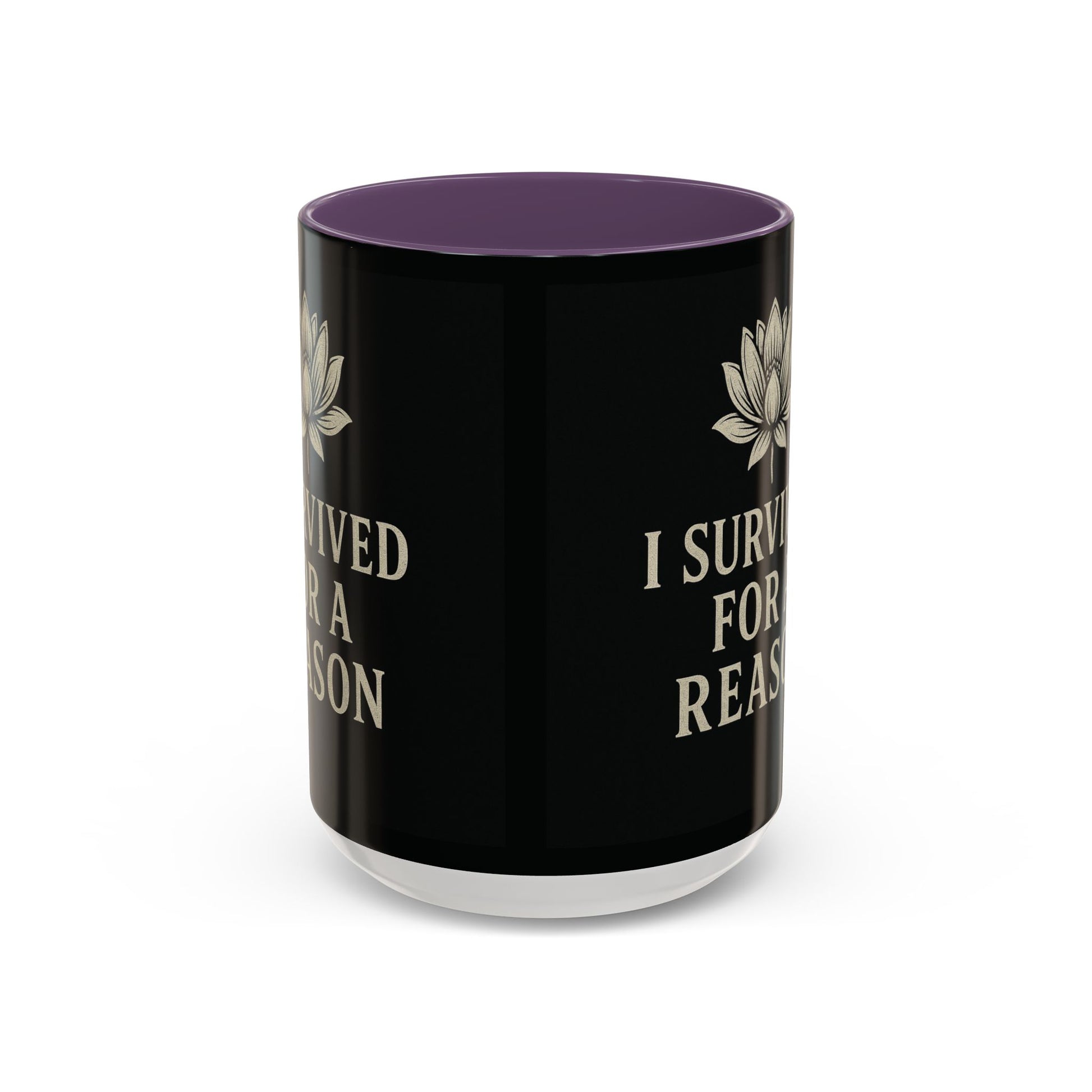 Inspirational Coffee Mug - I Survived for a Reason, Motivational Gift, Personalized Tea Cup, Positive Affirmation, Self-Care Mug