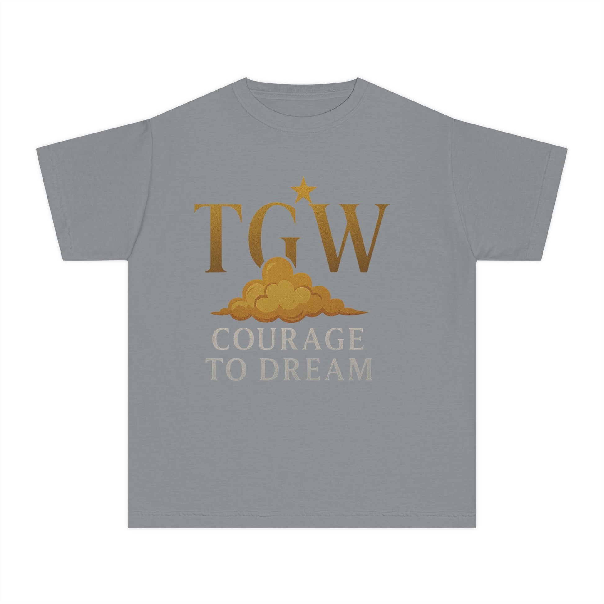 Courage to Dream Youth Midweight Tee, Inspirational Shirt, Kids Motivational Apparel, Dream Big Tee, Gifts for Young Dreamers
