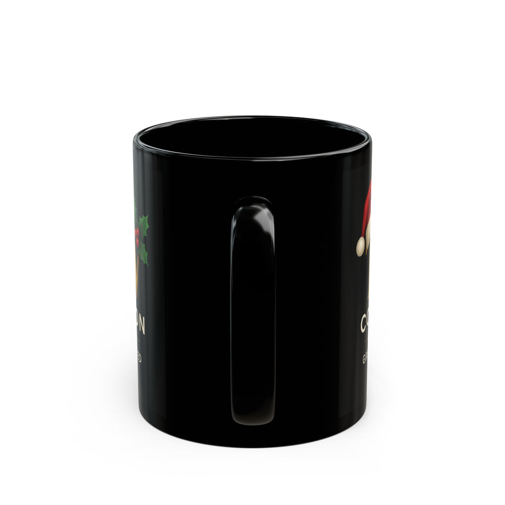 Black Christmas Mug, Holiday Coffee Cup, Xmas Gift, Festive Drinkware, Seasonal Mug, Greatness Approved