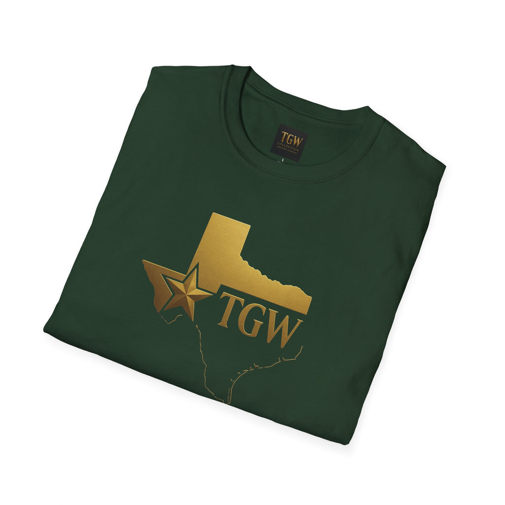 Texas Gold Star TGW T-Shirt — State Outline & Star Logo
