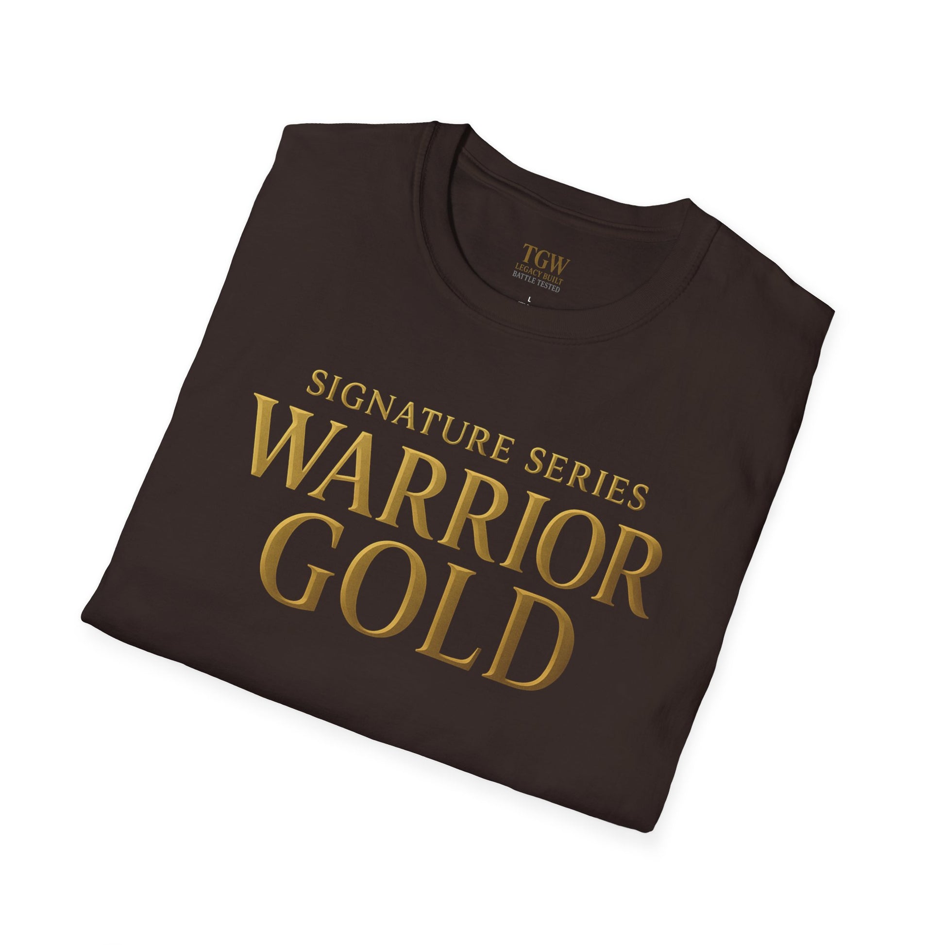 Warrior Gold Unisex Softstyle T-Shirt, Comfortable Tee, Motivational Apparel, Gift for Warriors, Casual Wear, Affirmation Shirt