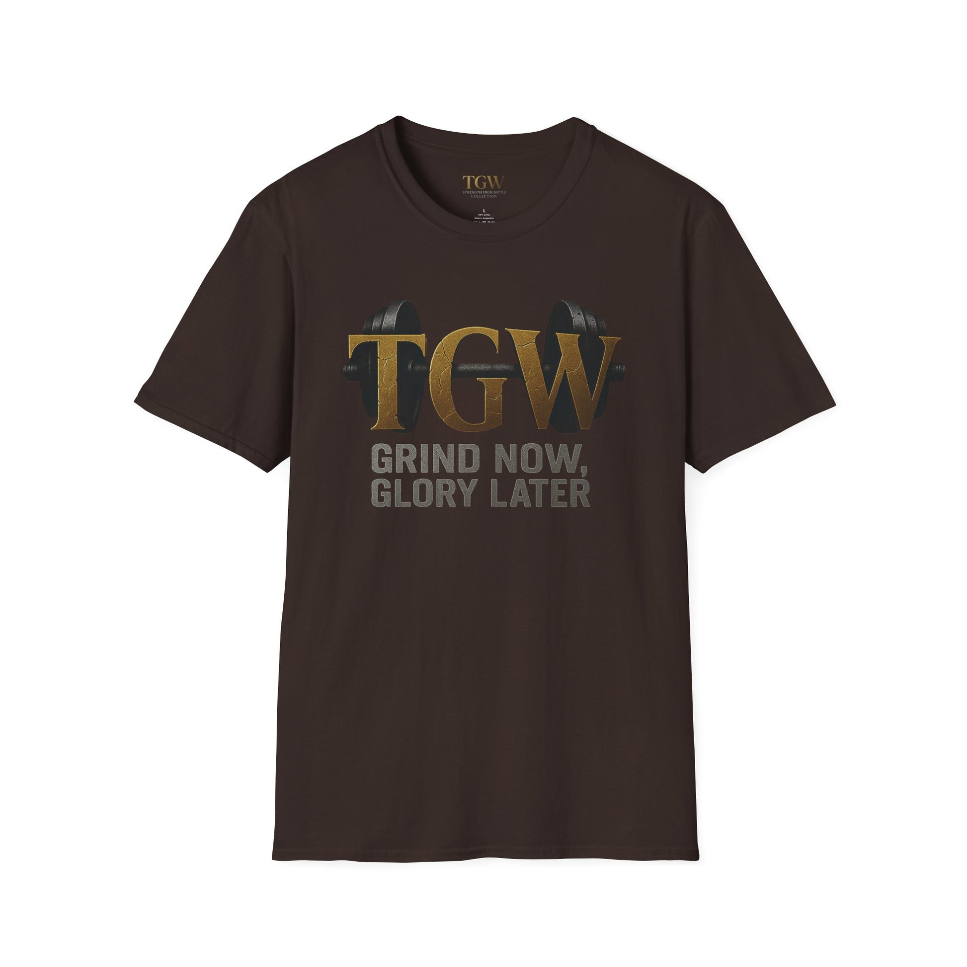 Gym Motivation T-Shirt | "Grind Now, Glory Later" | Fitness Tee, Workout Shirt, Athletic Apparel, Gift for Gym Lovers