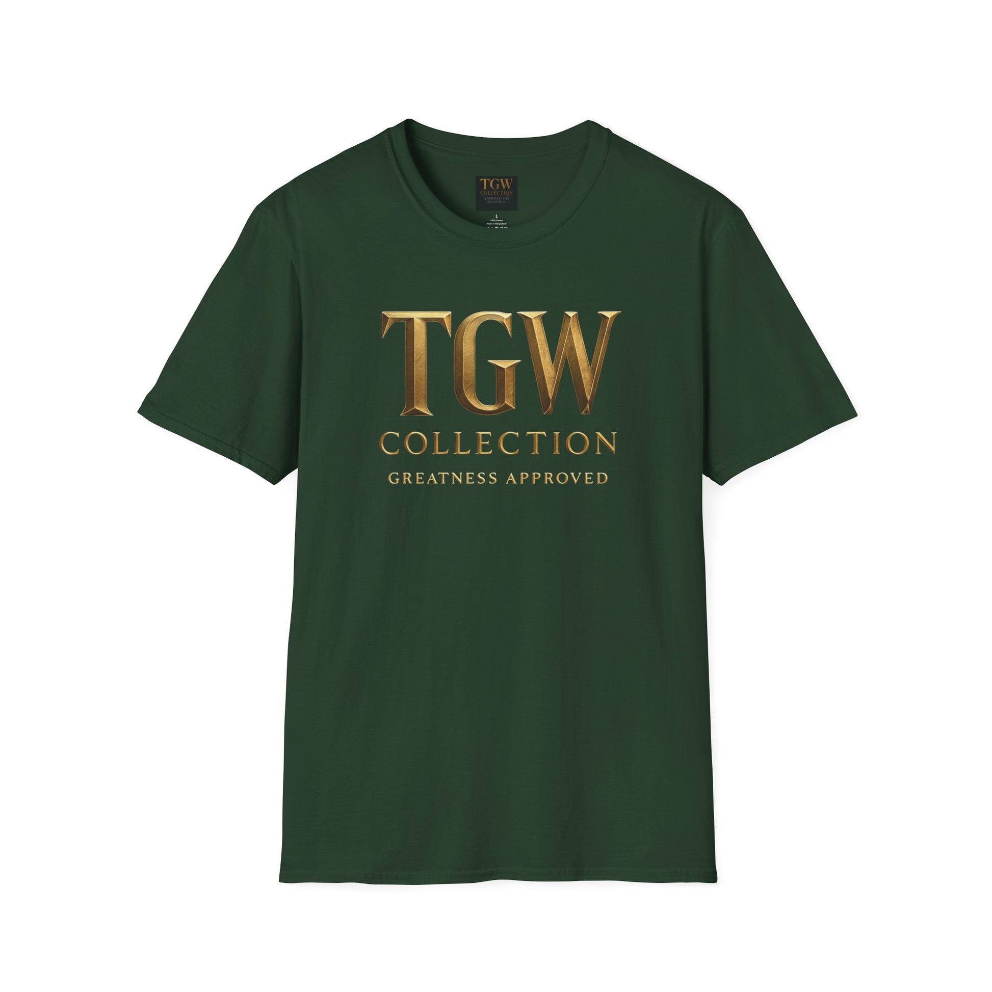 Elegant Gold Lettering Soft style T-Shirt, Casual Tee, Stylish Apparel, Gift for Fashion Lovers, Everyday Wear