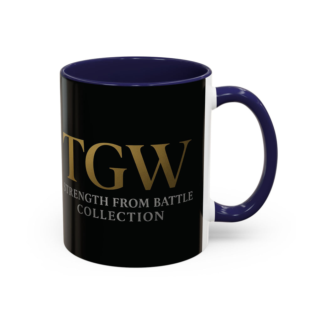 Empowering Accent Coffee Mug - Strength from Battle Collection, Motivational Gift, Coffee Cup, Inspirational Mug, Tea Gift Idea