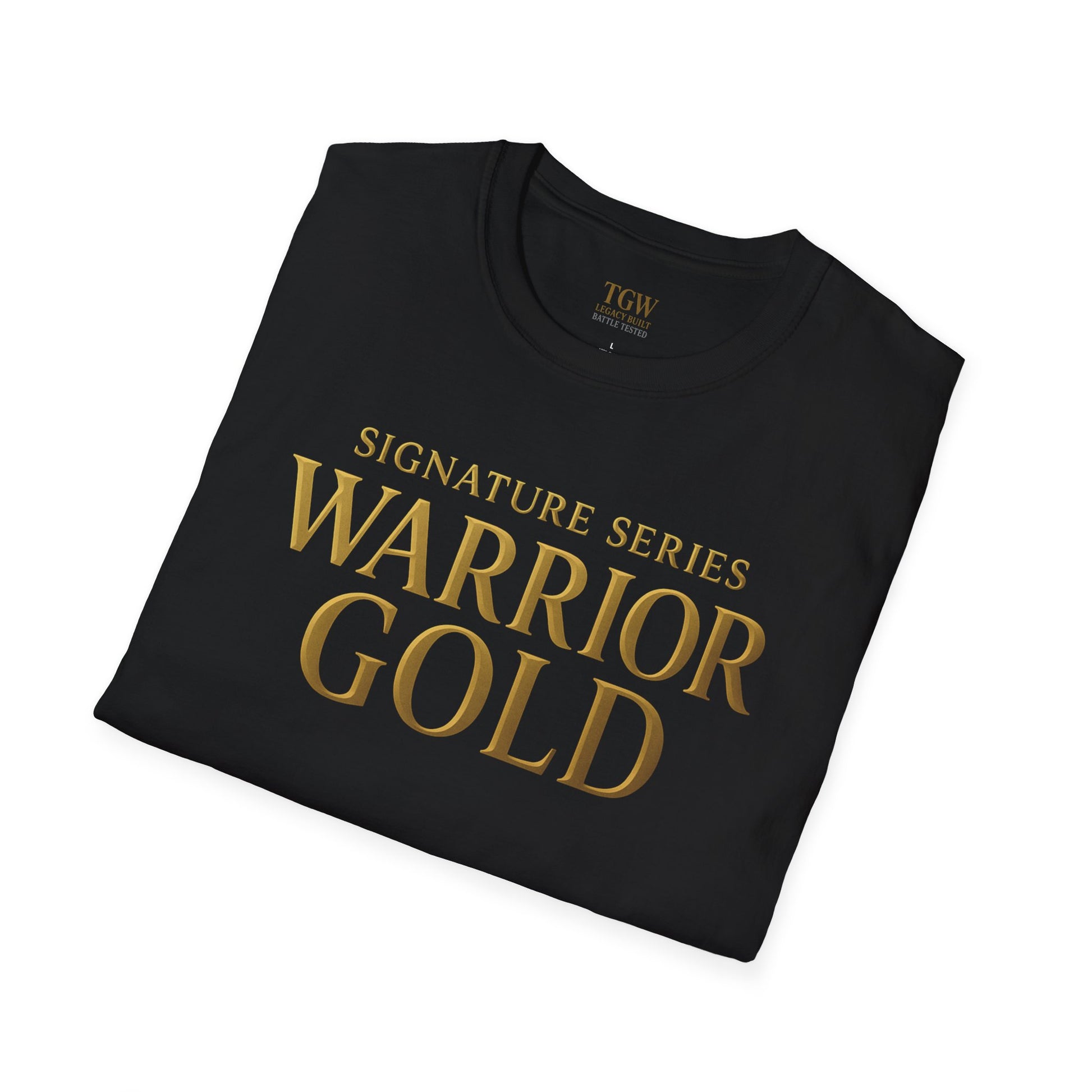 Warrior Gold Unisex Softstyle T-Shirt, Comfortable Tee, Motivational Apparel, Gift for Warriors, Casual Wear, Affirmation Shirt
