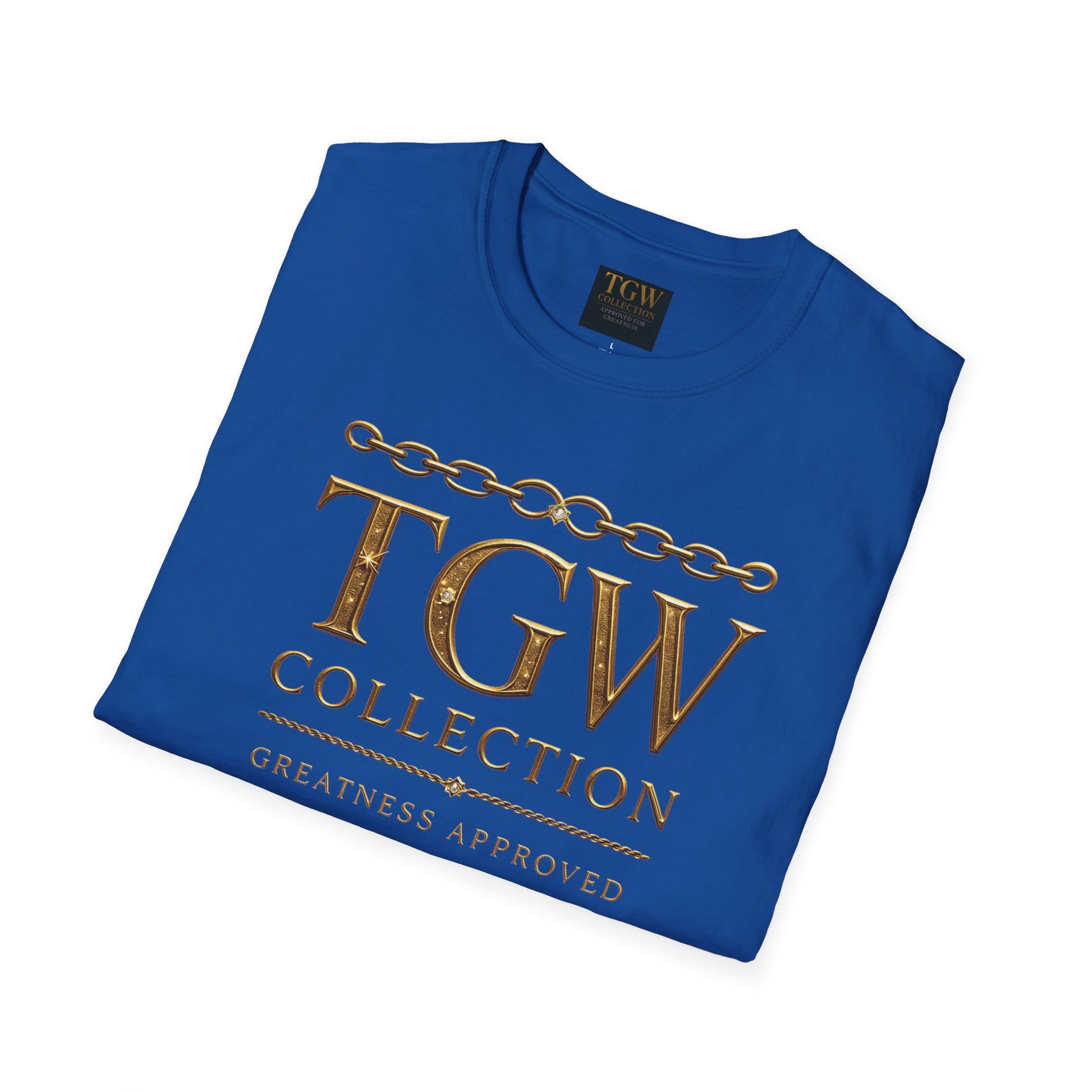 Gold Chain Text T-Shirt, Stylish Tee, Casual Wear, Motivational Shirt