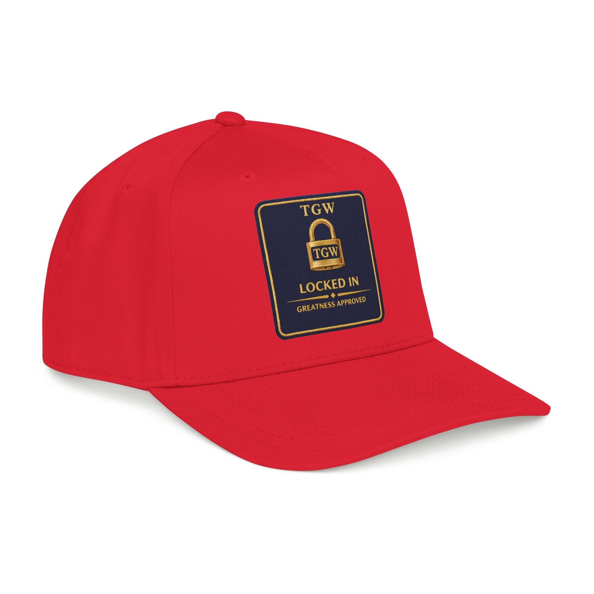 TGW “LOCKED IN” — Greatness Approved   Mid Profile Baseball Cap