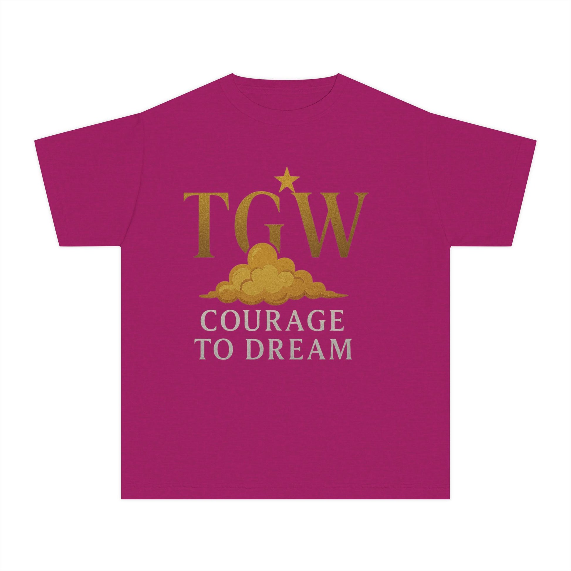 Courage to Dream Youth Midweight Tee, Inspirational Shirt, Kids Motivational Apparel, Dream Big Tee, Gifts for Young Dreamers