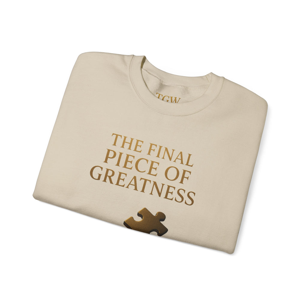 Puzzle Piece Inspirational Sweatshirt, Motivational Crewneck, Gift for Dreamers, Casual Wear, Perfect for Celebrations