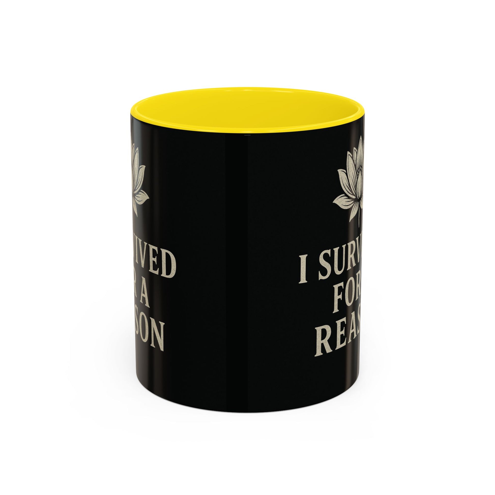 Inspirational Coffee Mug - I Survived for a Reason, Motivational Gift, Personalized Tea Cup, Positive Affirmation, Self-Care Mug