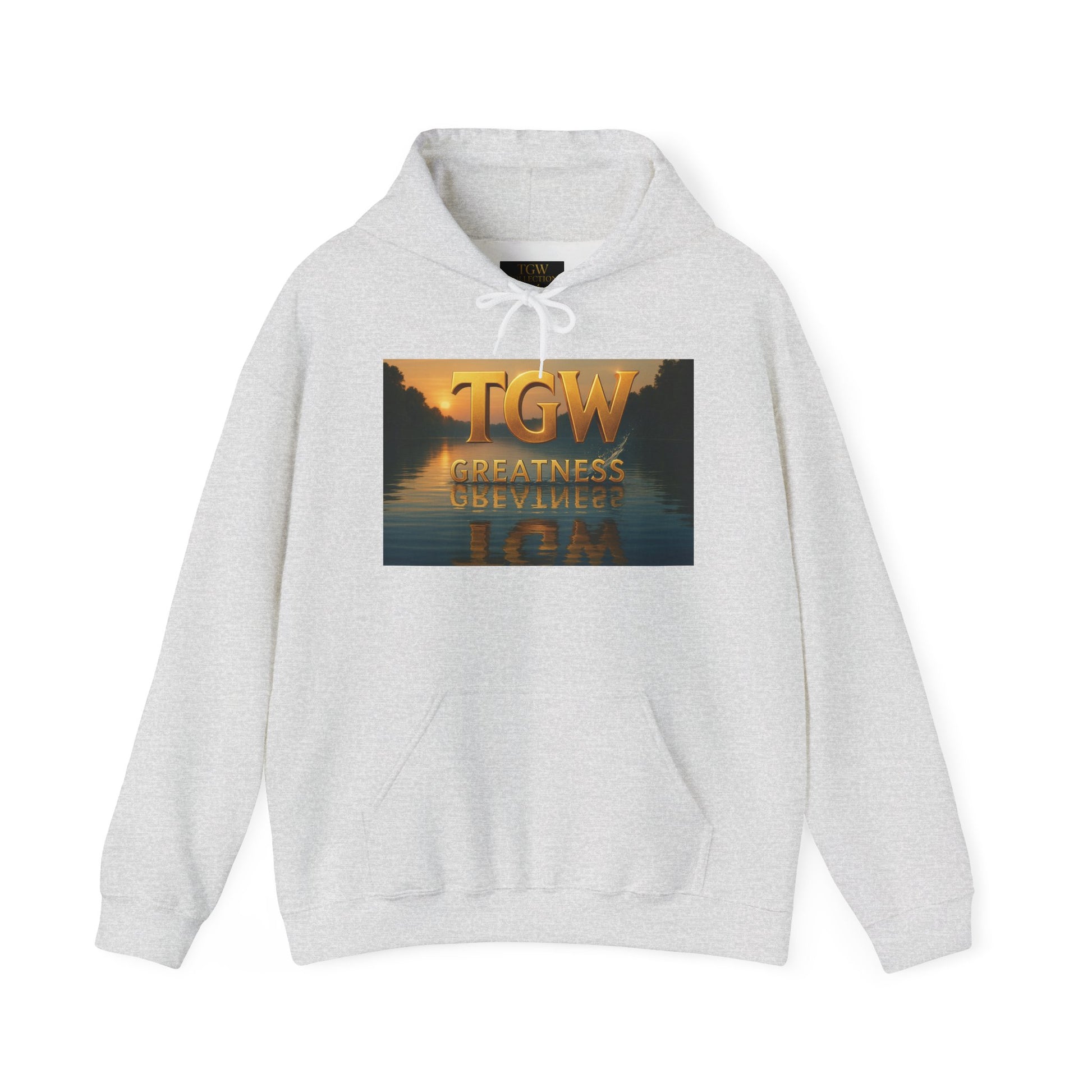 Inspirational Hooded Sweatshirt - TGW Greatness Over Everything - Cozy Gift for Motivational Souls, Layering, Casual Wear