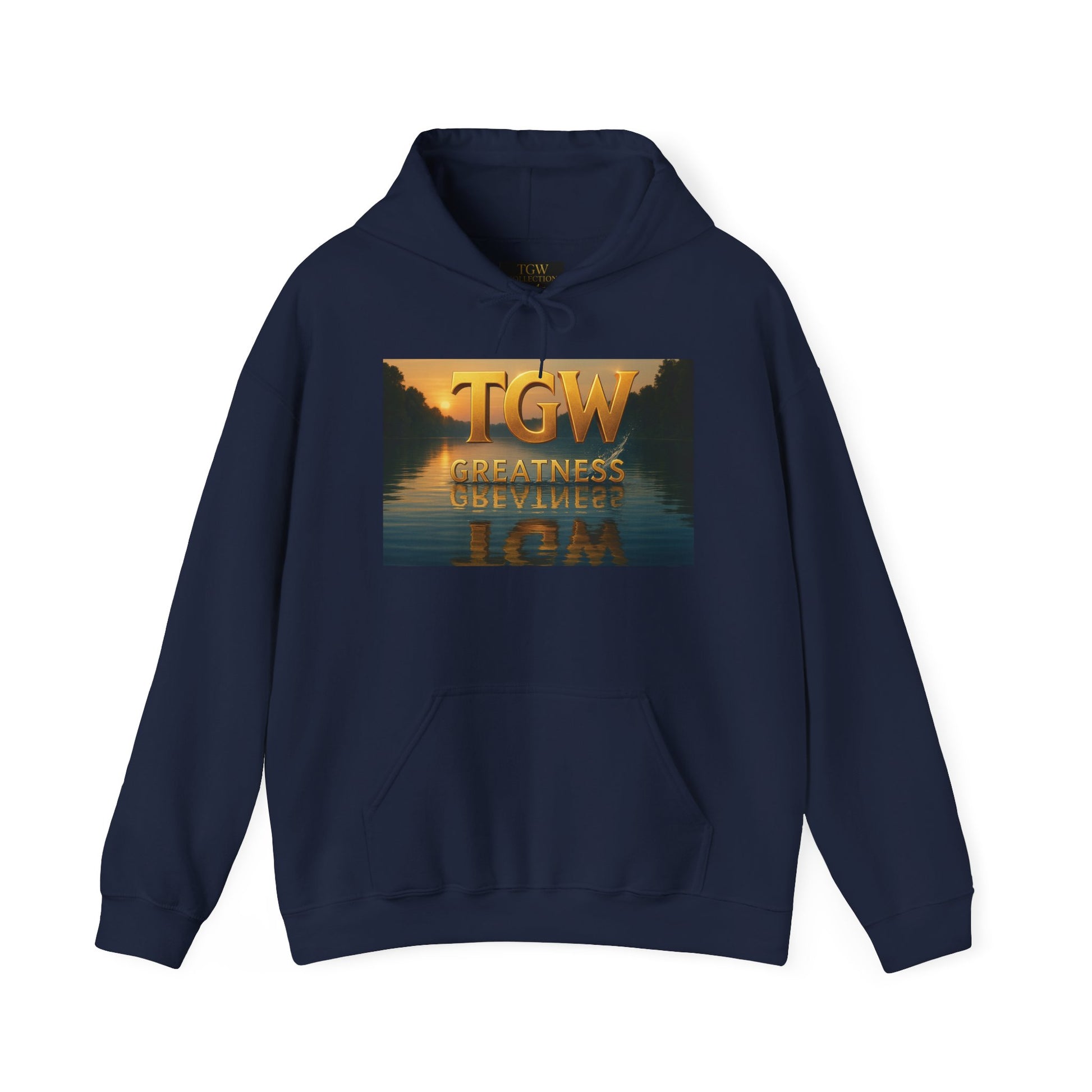 Inspirational Hooded Sweatshirt - TGW Greatness Over Everything - Cozy Gift for Motivational Souls, Layering, Casual Wear