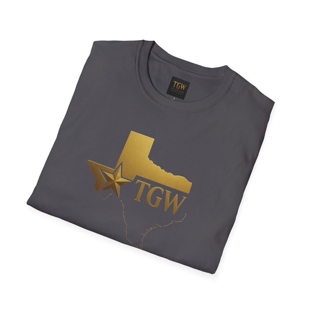 Texas Gold Star TGW T-Shirt — State Outline & Star Logo