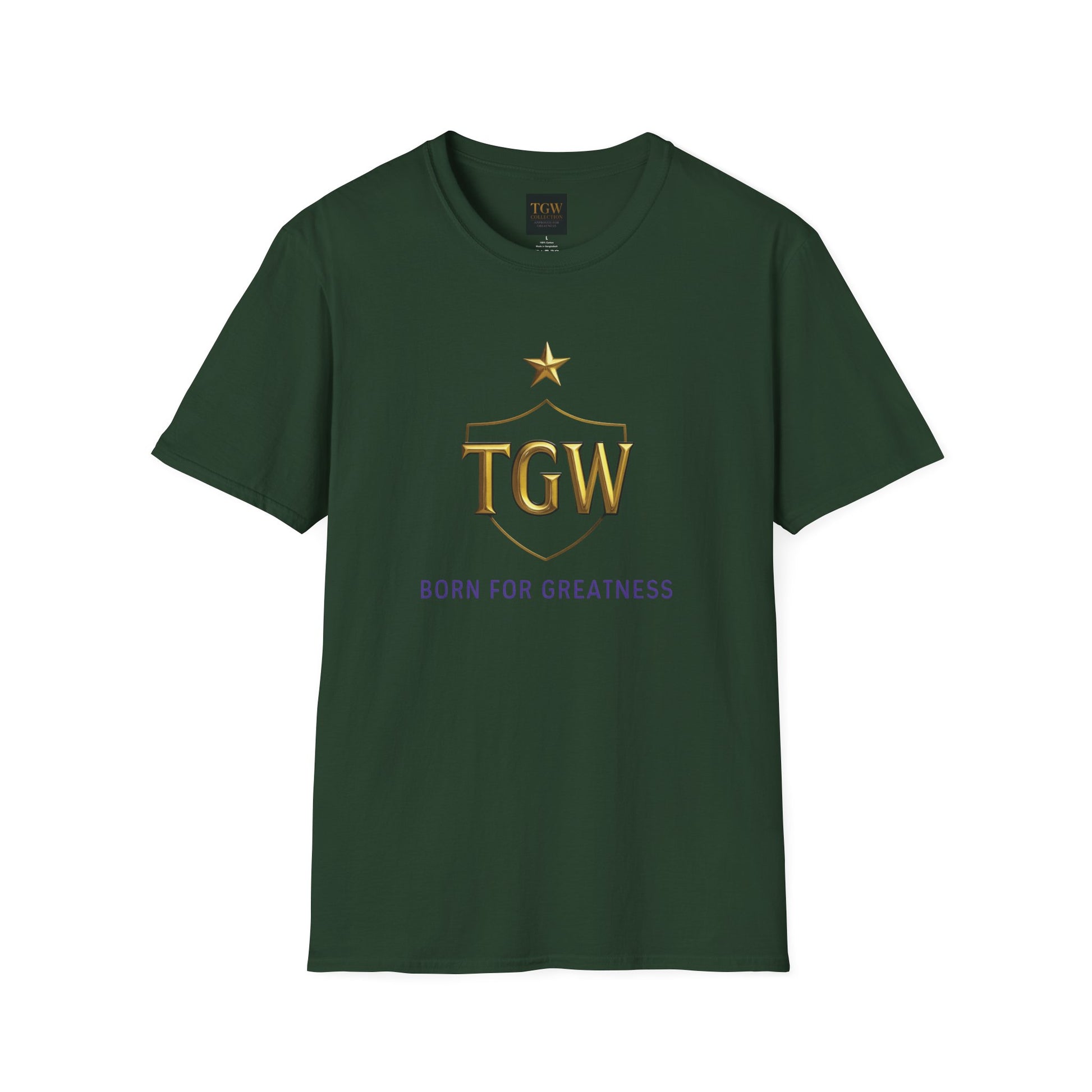 Softstyle T-Shirt - TGW 'Born for Greatness' Tee, Motivational Gift, Casual Wear, Inspirational Apparel, Achievement
