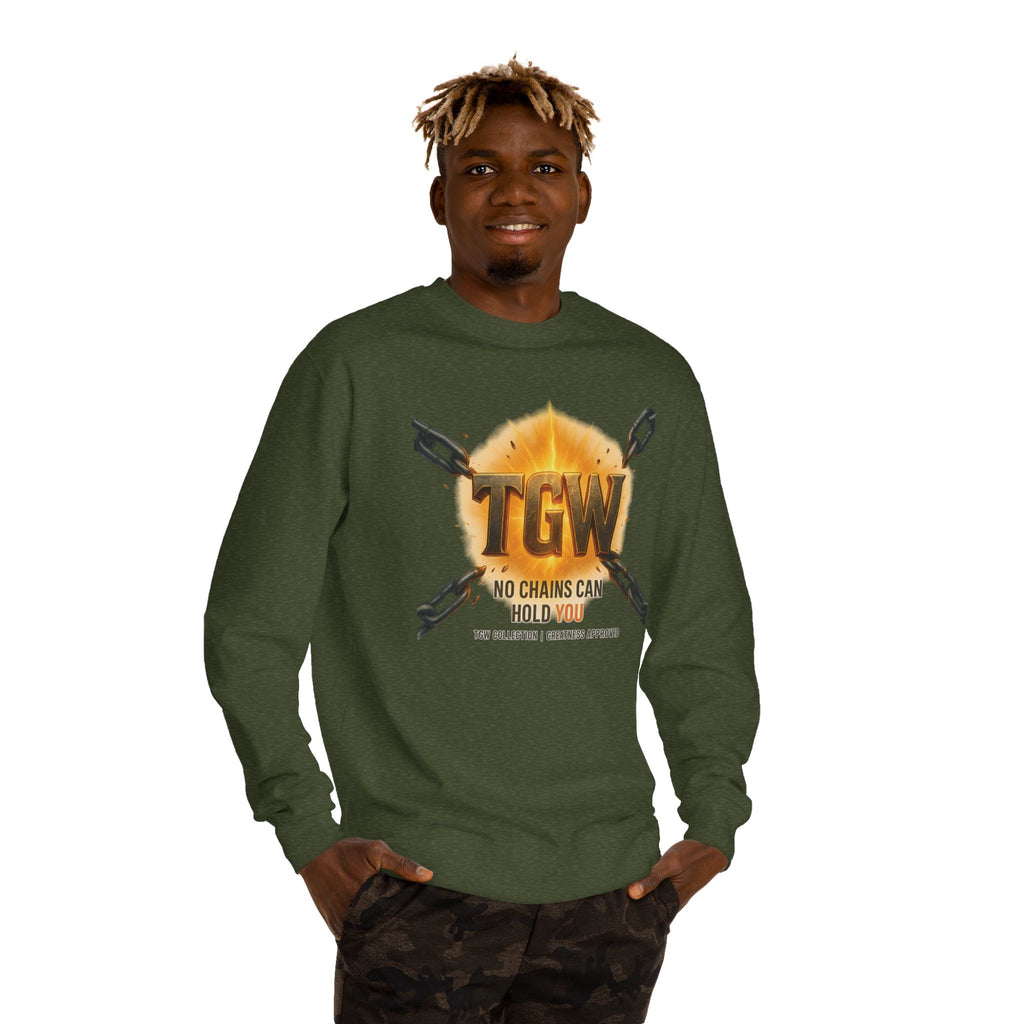 Empowering Crewneck Sweatshirt - "No Chains Can Hold You"