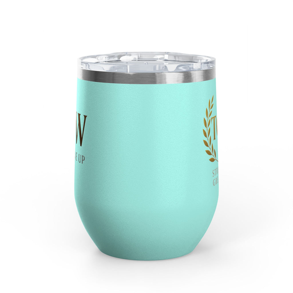 Elegant Wine Tumbler - Strive for Greatness | Personalized Gift for Wine Lovers, Celebrations, Home Bar, Holidays, Motivational Drinkware