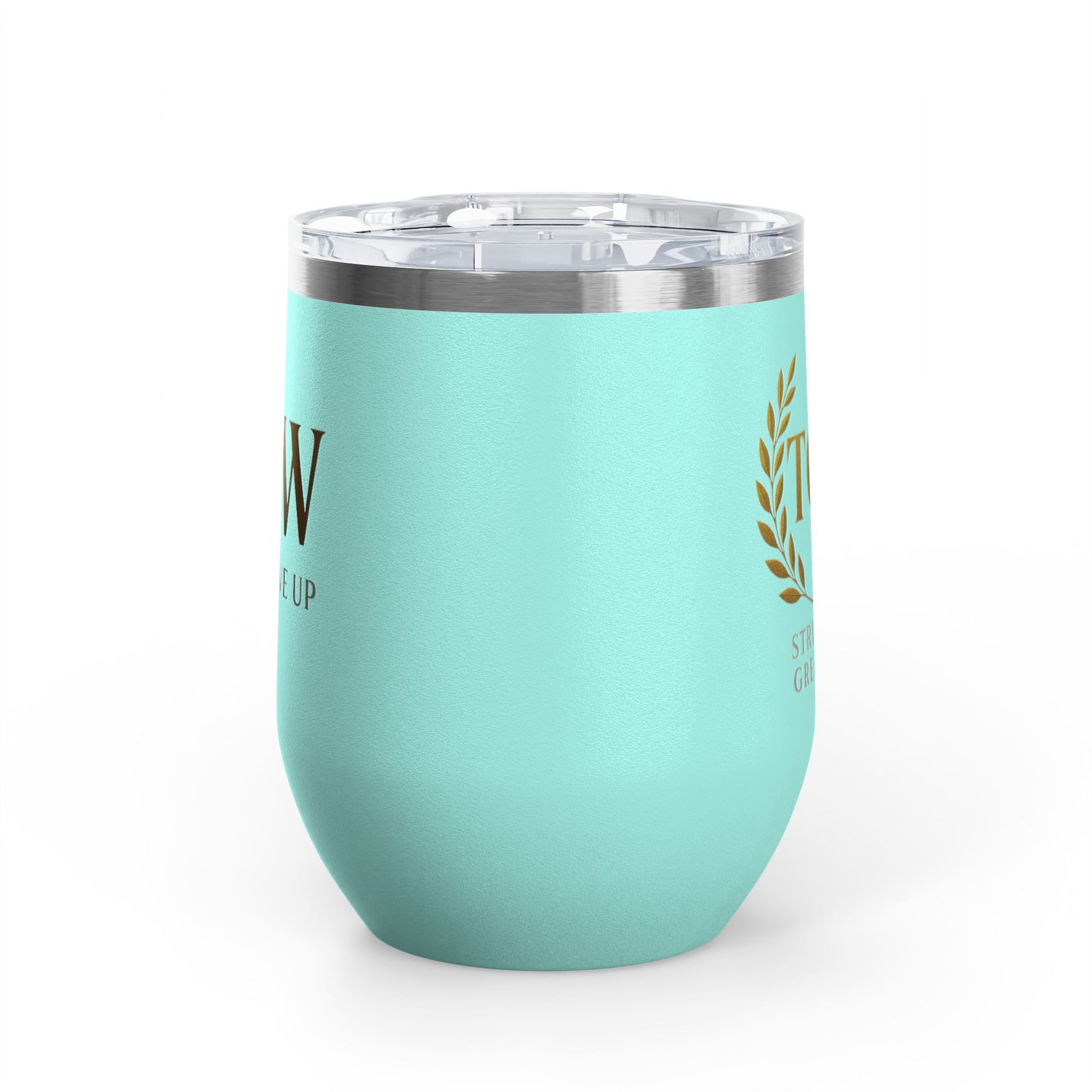 Elegant Wine Tumbler - Strive for Greatness | Personalized Gift for Wine Lovers, Celebrations, Home Bar, Holidays, Motivational Drinkware