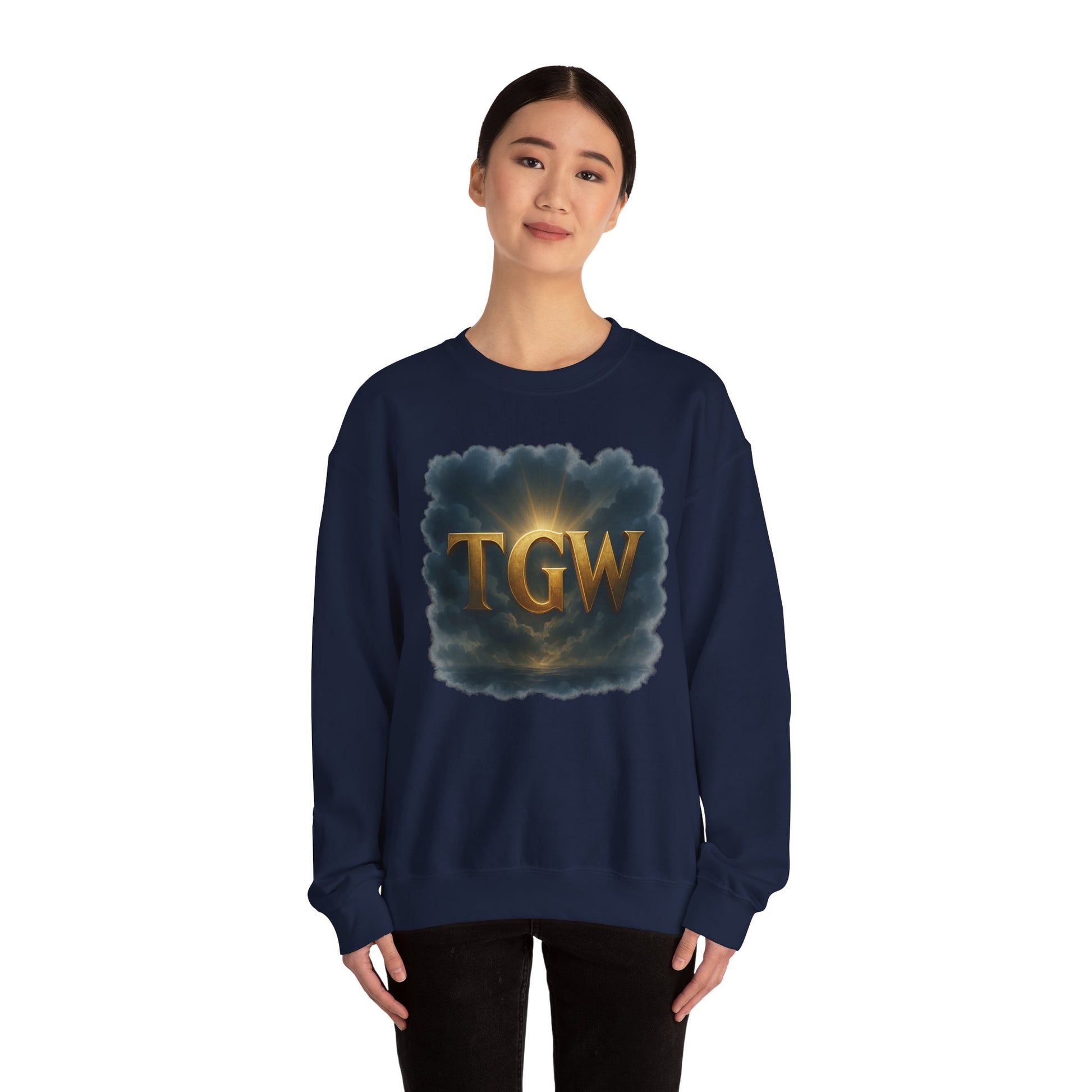 TGW Vintage Crewneck Sweatshirt, Cozy Fashion, Casual Wear, Autumn Layers, Relaxed Style