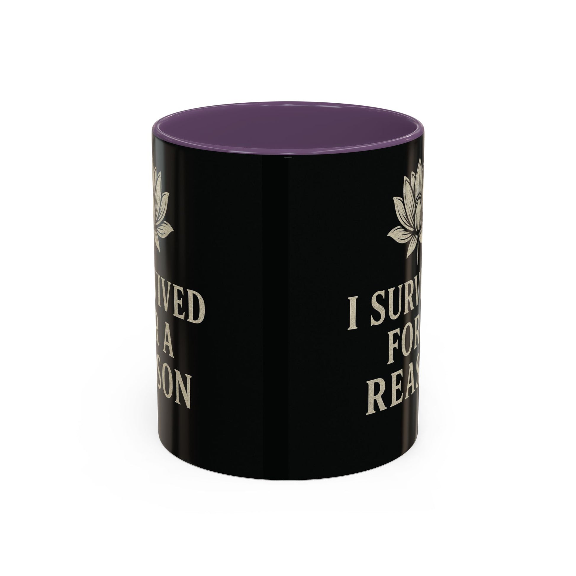 Inspirational Coffee Mug - I Survived for a Reason, Motivational Gift, Personalized Tea Cup, Positive Affirmation, Self-Care Mug