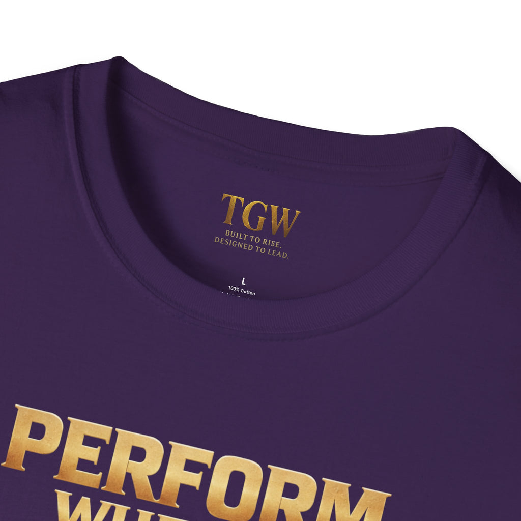 TGW Collection Greatness Approved - "Perform When It Matters"  Softstyle T-Shirt