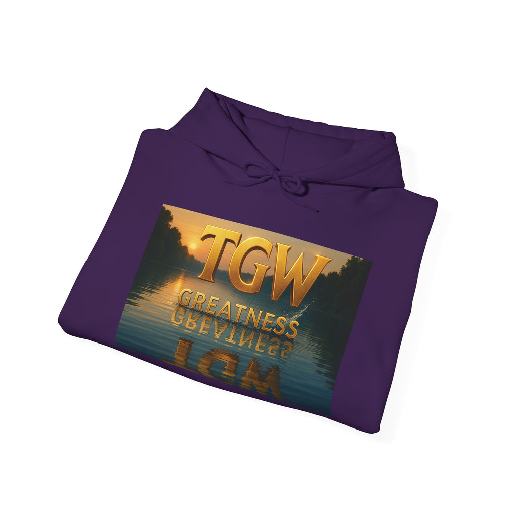 Inspirational Hooded Sweatshirt - TGW Greatness Over Everything - Cozy Gift for Motivational Souls, Layering, Casual Wear