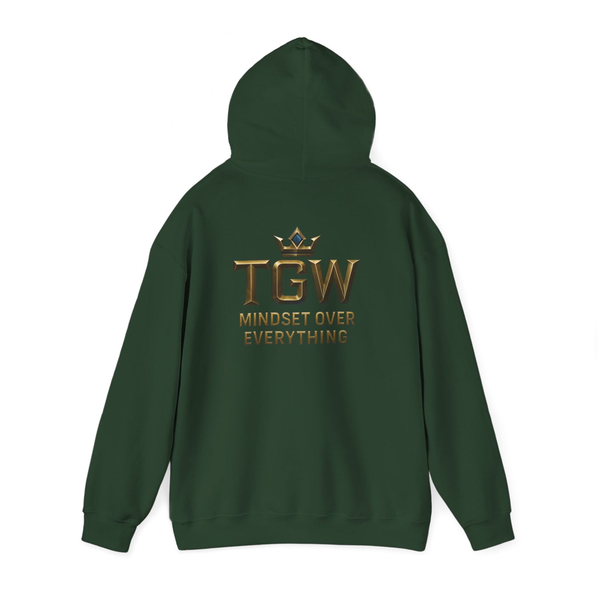 TGW Collection Hooded Sweatshirt: Mindset Over Everything, Style, Cozy Fashion, Gift Idea, Casual, Street-wear