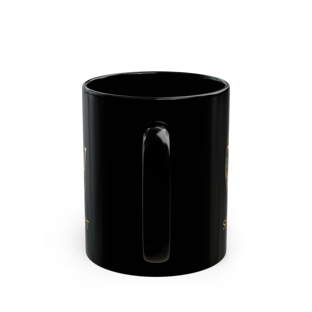 Black Mug - Shine Bright Coffee Cup, Inspirational Gift, Motivational Tea Mug, Home Decor, Office Supplies