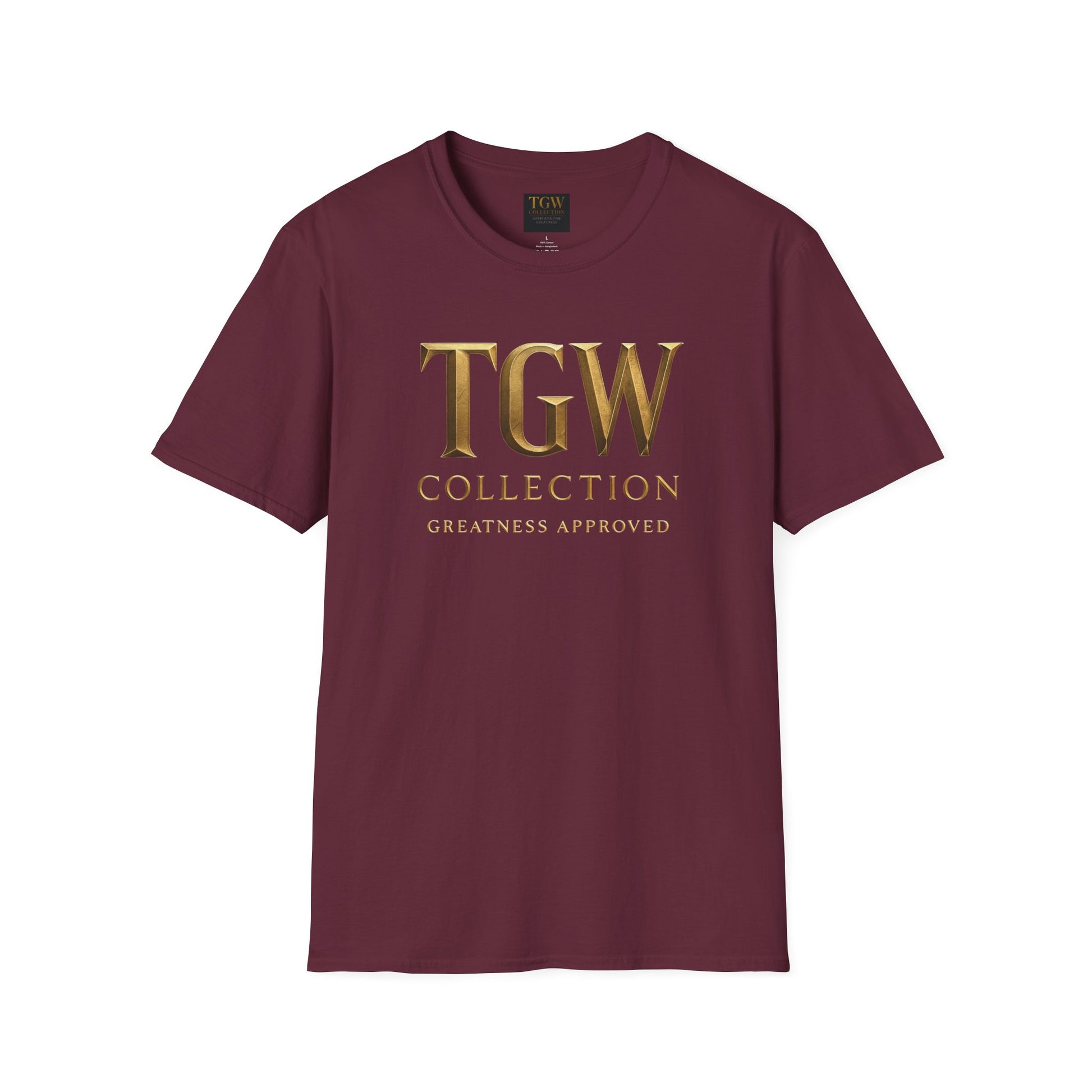 Elegant Gold Lettering Soft style T-Shirt, Casual Tee, Stylish Apparel, Gift for Fashion Lovers, Everyday Wear
