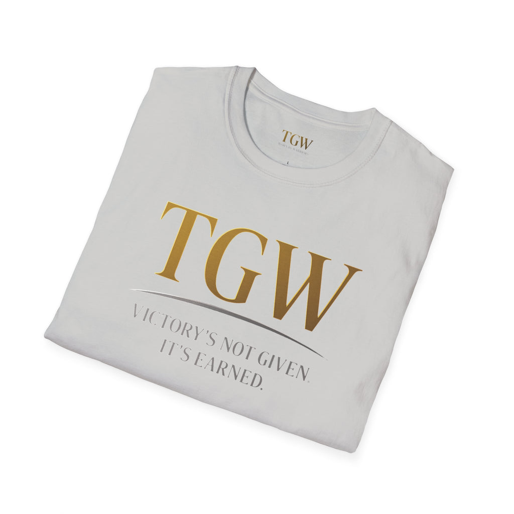Victory Earned Unisex Softstyle T-Shirt | Motivational Tee, Inspirational Gift, Casual Wear, Empowering Apparel, Everyday Comfort