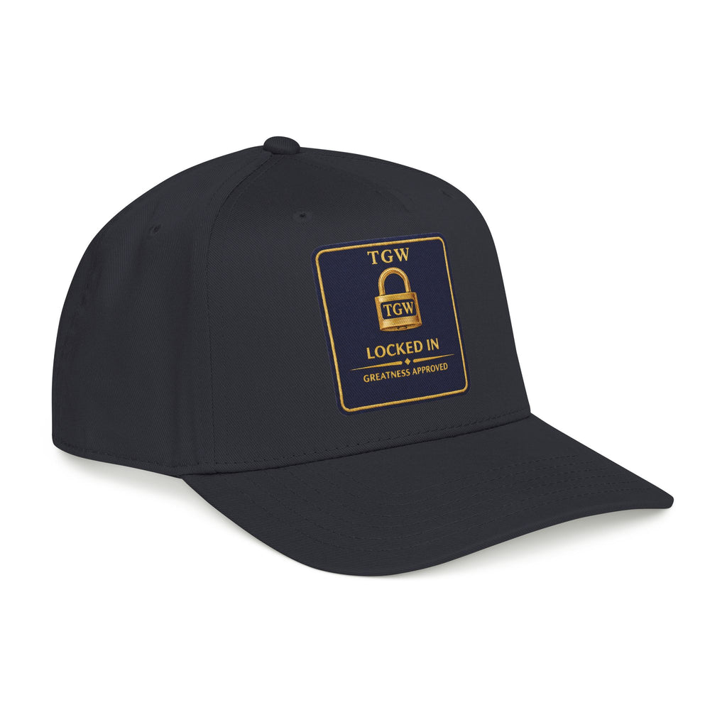 TGW “LOCKED IN” — Greatness Approved   Mid Profile Baseball Cap