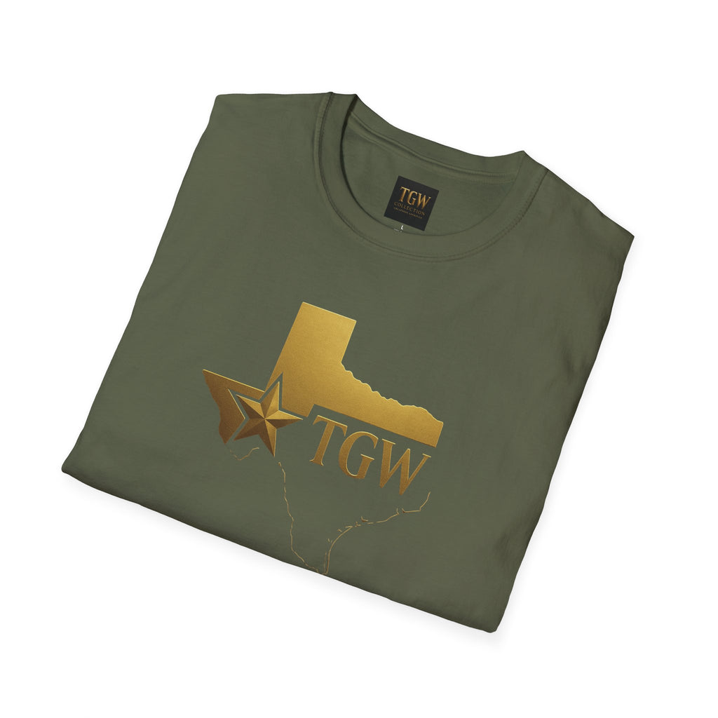 Texas Gold Star TGW T-Shirt — State Outline & Star Logo