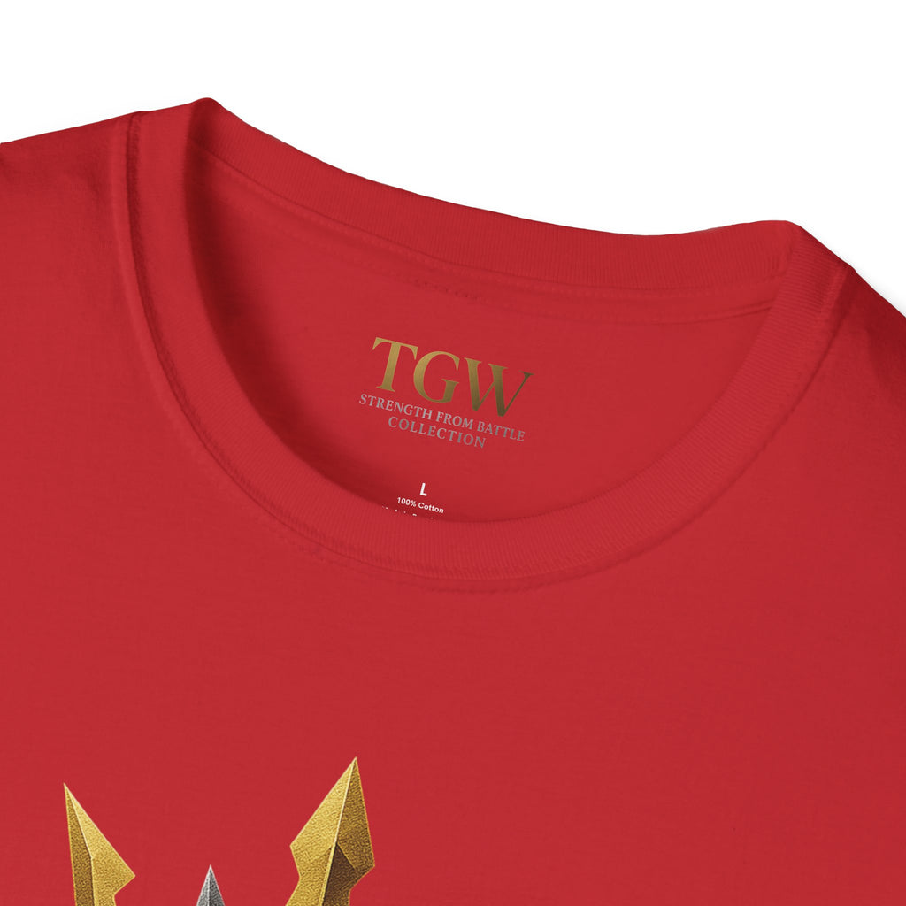 Men Gladiator T-shirt | Motivational Tee, Fitness Shirt, Gift for Him, Empowerment Apparel, Gold Crown Design