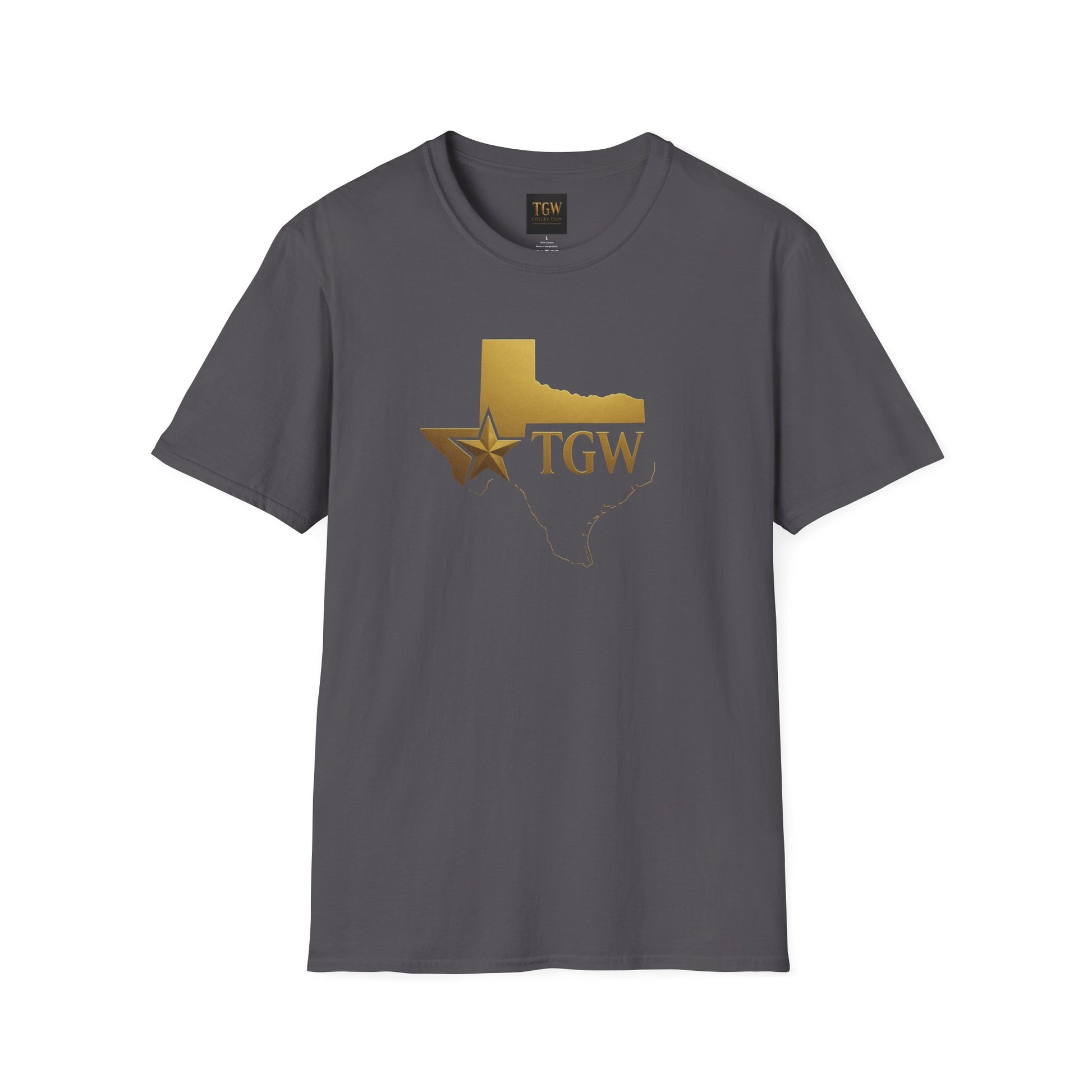 Texas Gold Star TGW T-Shirt — State Outline & Star Logo