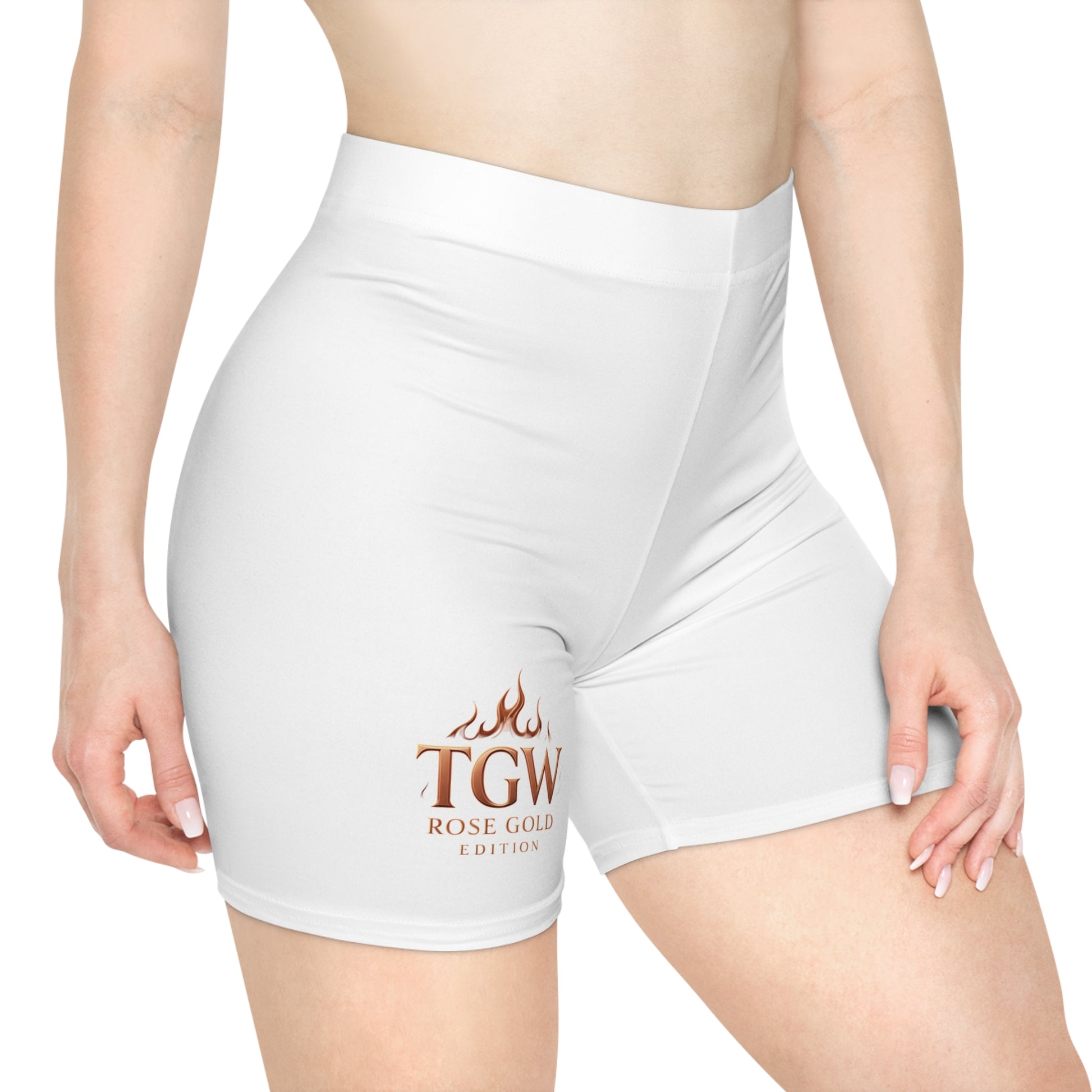 TGW Rose Gold Flame Logo Women's Biker Shorts