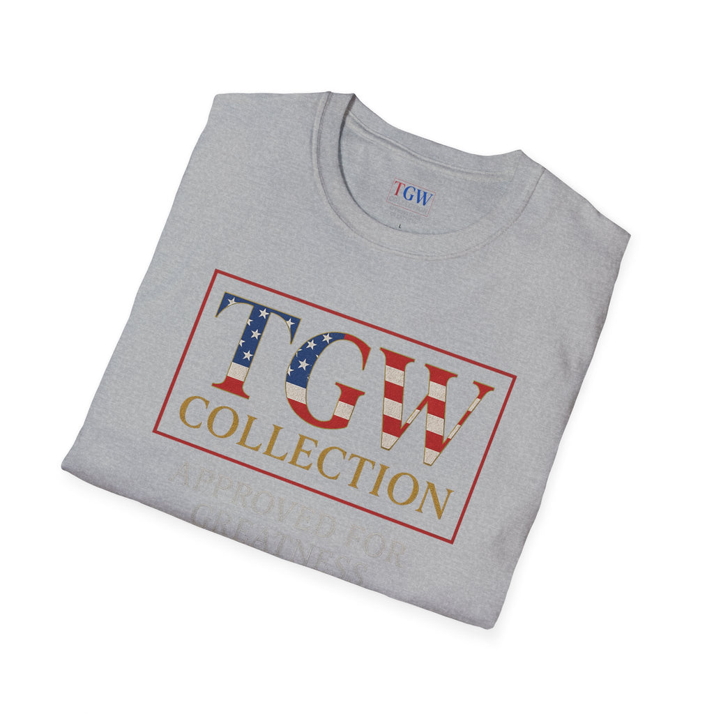 Soft style T-Shirt: TGW Collection, Approved for Greatness - Comfortable Apparel for Everyday, Gifts for Friends, USA Pride