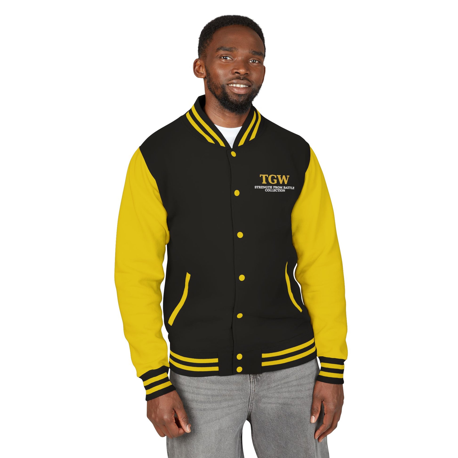 Men Heavyweight Letterman Jacket - Vintage Style Varsity Jacket for Everyday Wear, Sports Events, Graduation, Casual Outings, Team Spirit