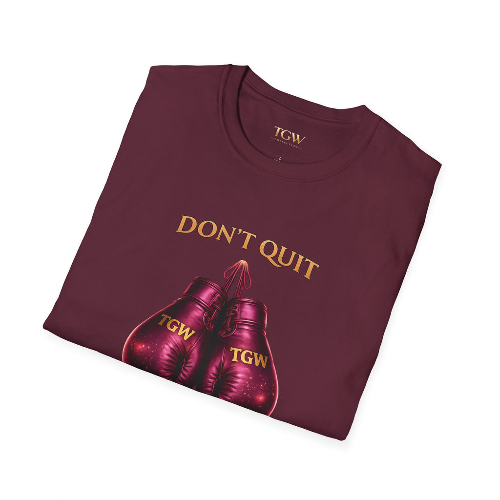 TGW Collection Plum & Gold Boxing Gloves Softstyle T-Shirt
