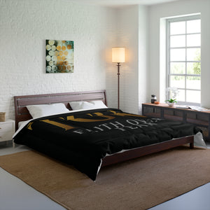 Faith Over Fear Comforter | Inspirational Bedding for a Cozy Home, Motivational Bedroom Decor, Modern Home