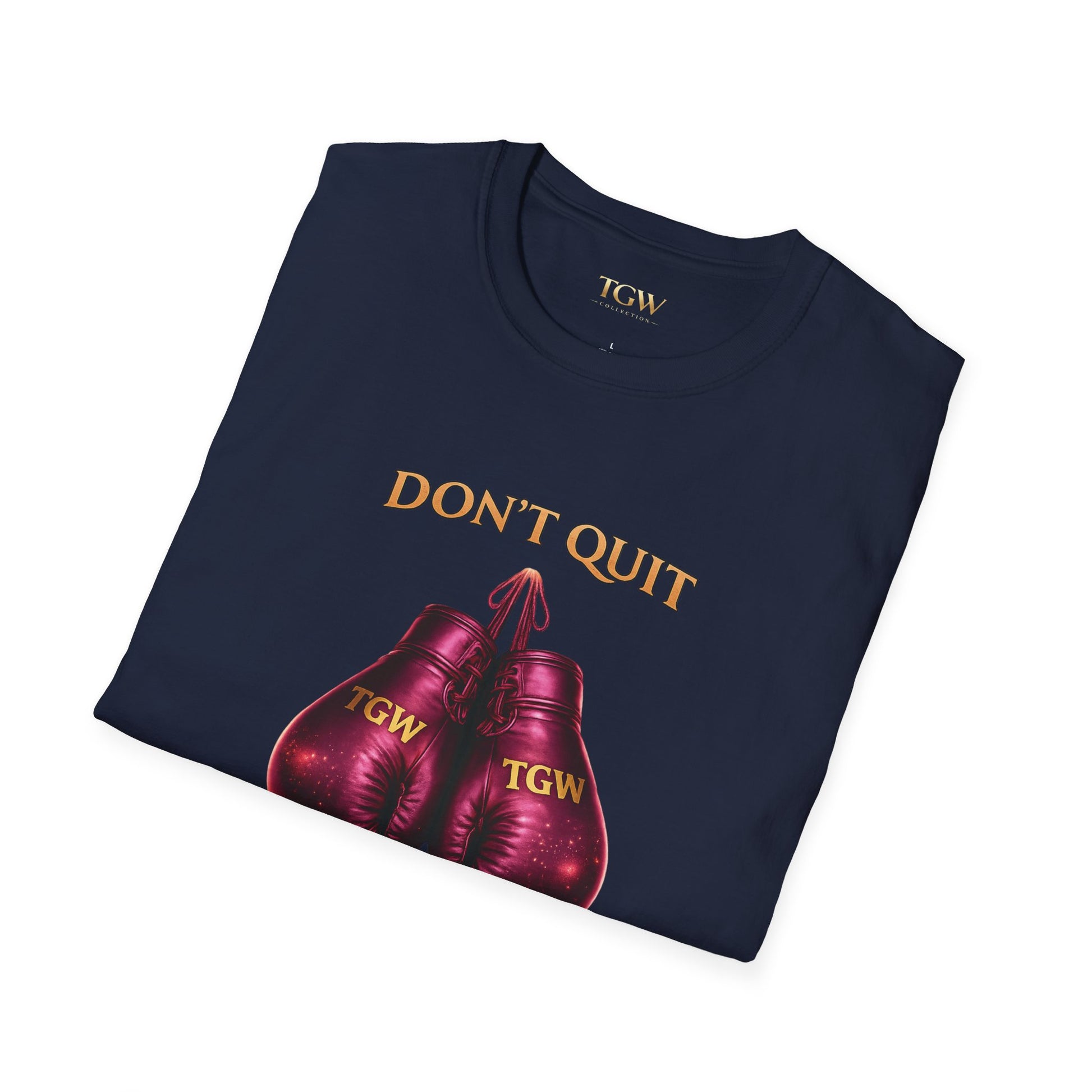 TGW Collection Plum & Gold Boxing Gloves Softstyle T-Shirt