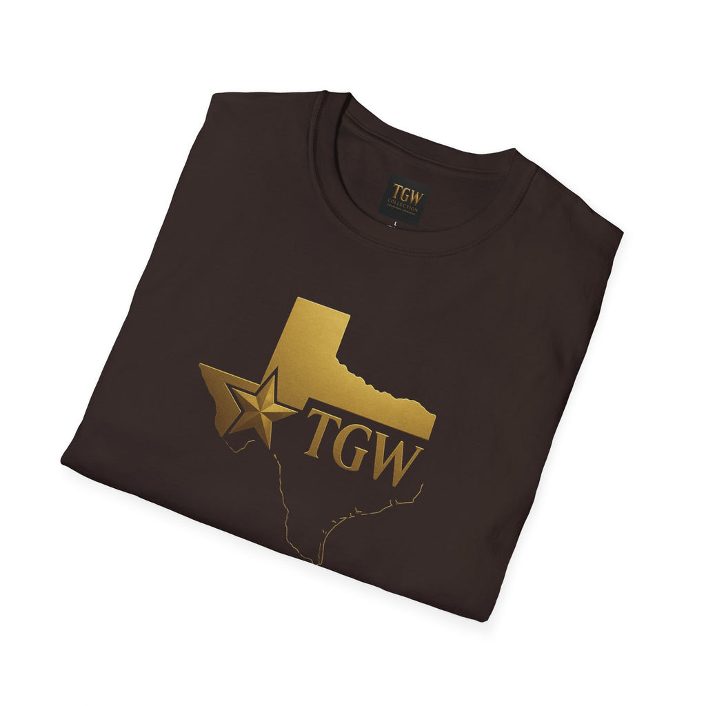 Texas Gold Star TGW T-Shirt — State Outline & Star Logo