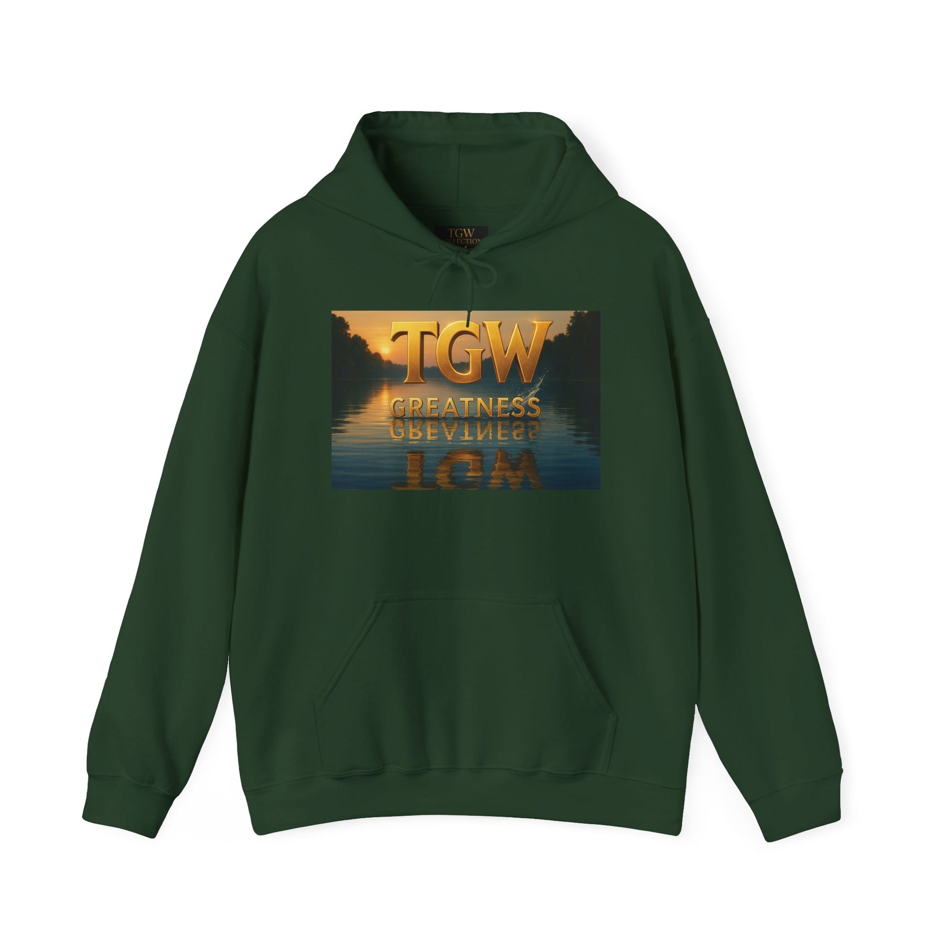 Inspirational Hooded Sweatshirt - TGW Greatness Over Everything - Cozy Gift for Motivational Souls, Layering, Casual Wear