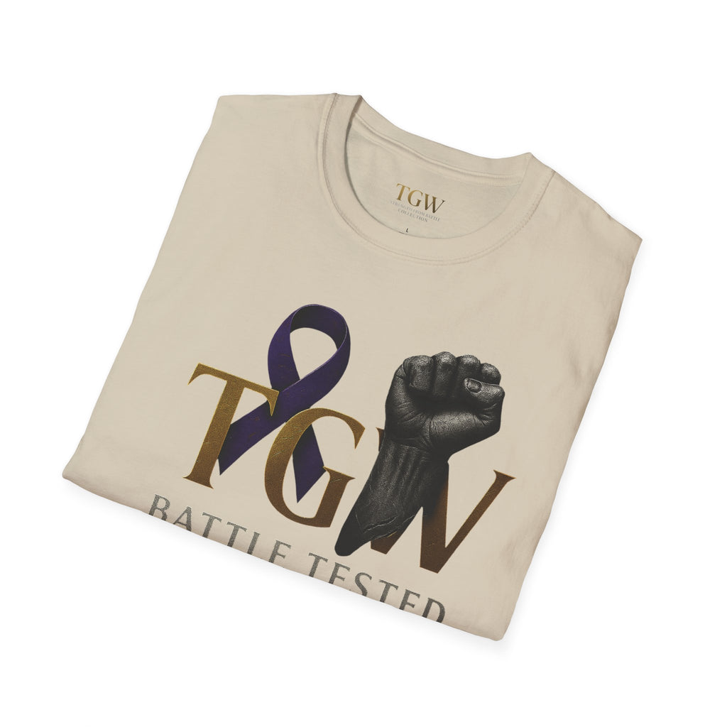 Men Empowerment Graphic Tee - Soft style T-Shirt, Battle Tested Shirt, Motivational Gift, Activism Apparel, Everyday Wear, Gift for Heroes