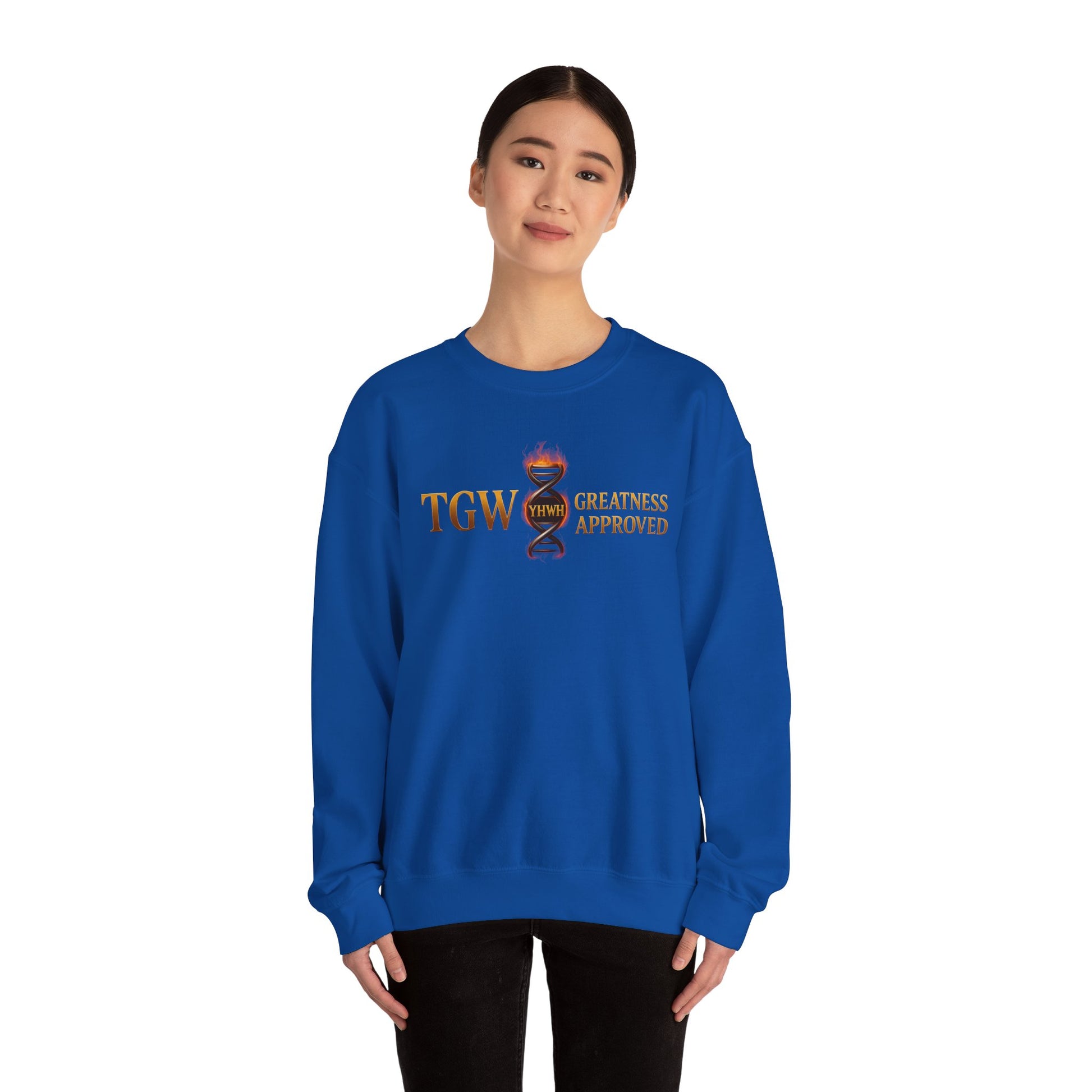 Greatness Approved Sweatshirt, Cozy Sweatshirt, Inspirational Crew neck, Gift for Dreamers, Winter Essentials, Motivational Apparel