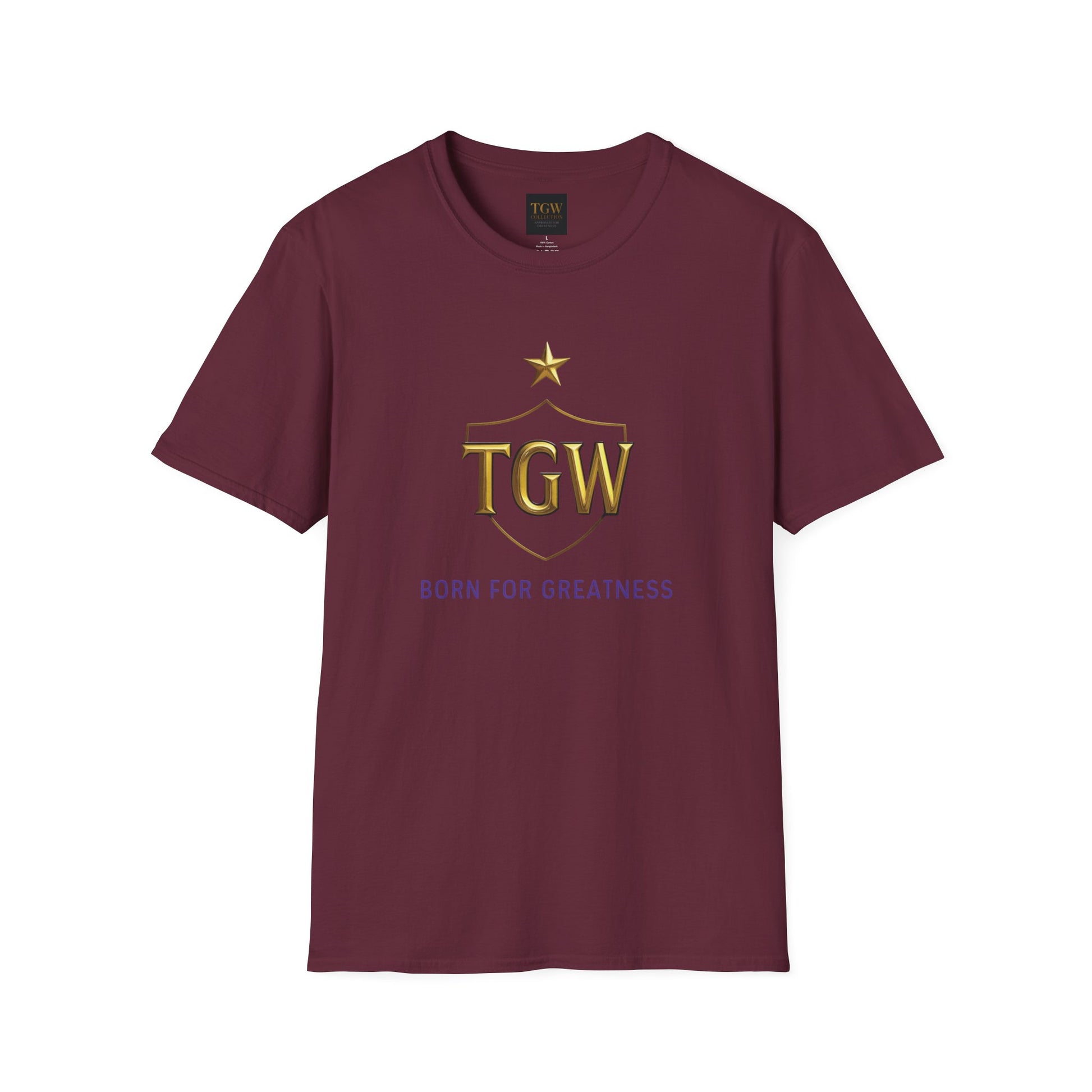 Softstyle T-Shirt - TGW 'Born for Greatness' Tee, Motivational Gift, Casual Wear, Inspirational Apparel, Achievement