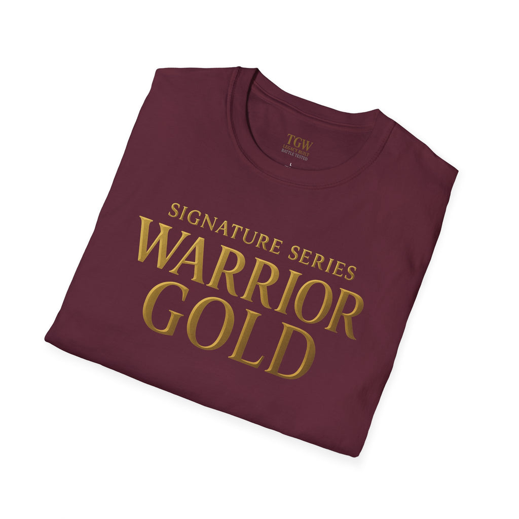Warrior Gold Unisex Softstyle T-Shirt, Comfortable Tee, Motivational Apparel, Gift for Warriors, Casual Wear, Affirmation Shirt