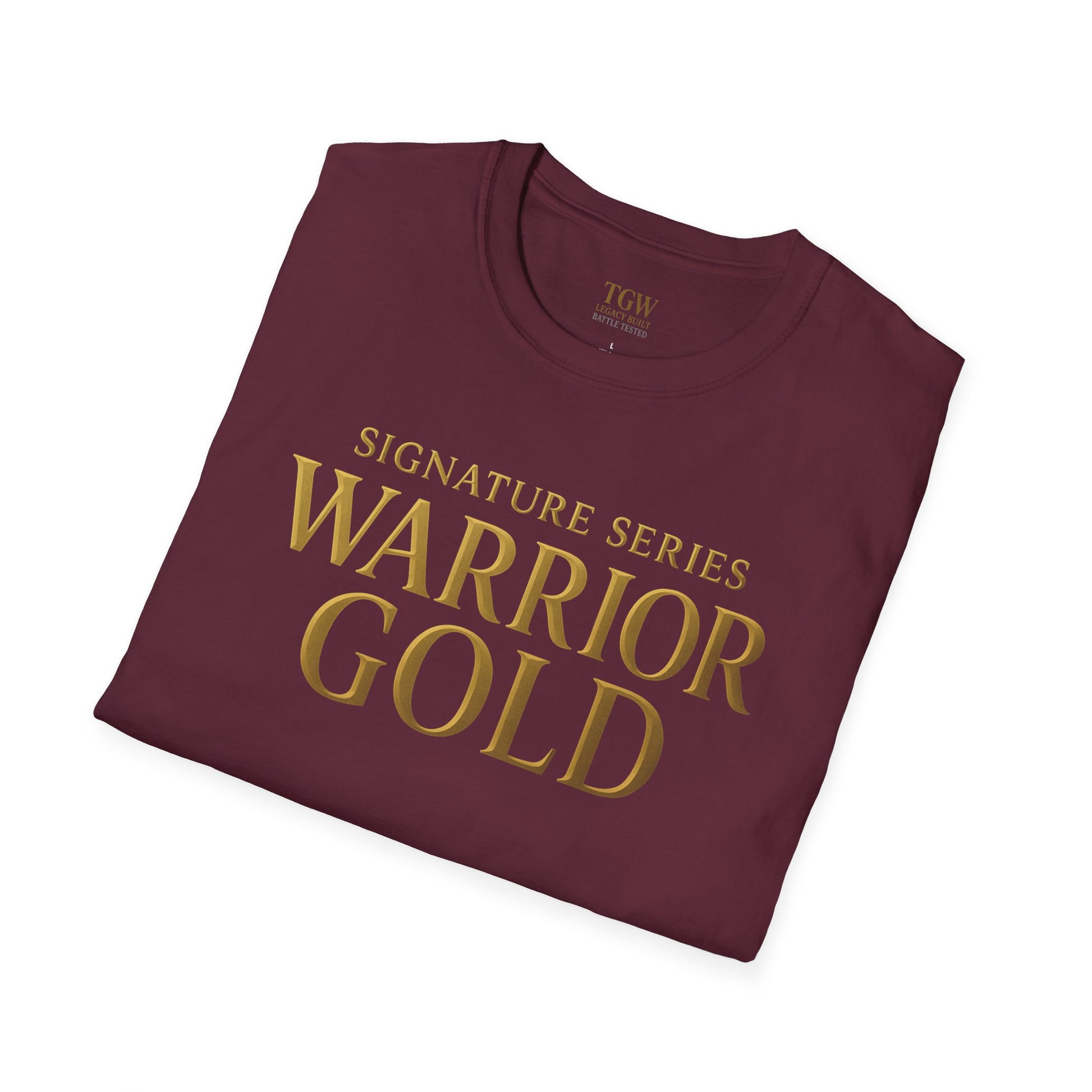 Warrior Gold Unisex Softstyle T-Shirt, Comfortable Tee, Motivational Apparel, Gift for Warriors, Casual Wear, Affirmation Shirt