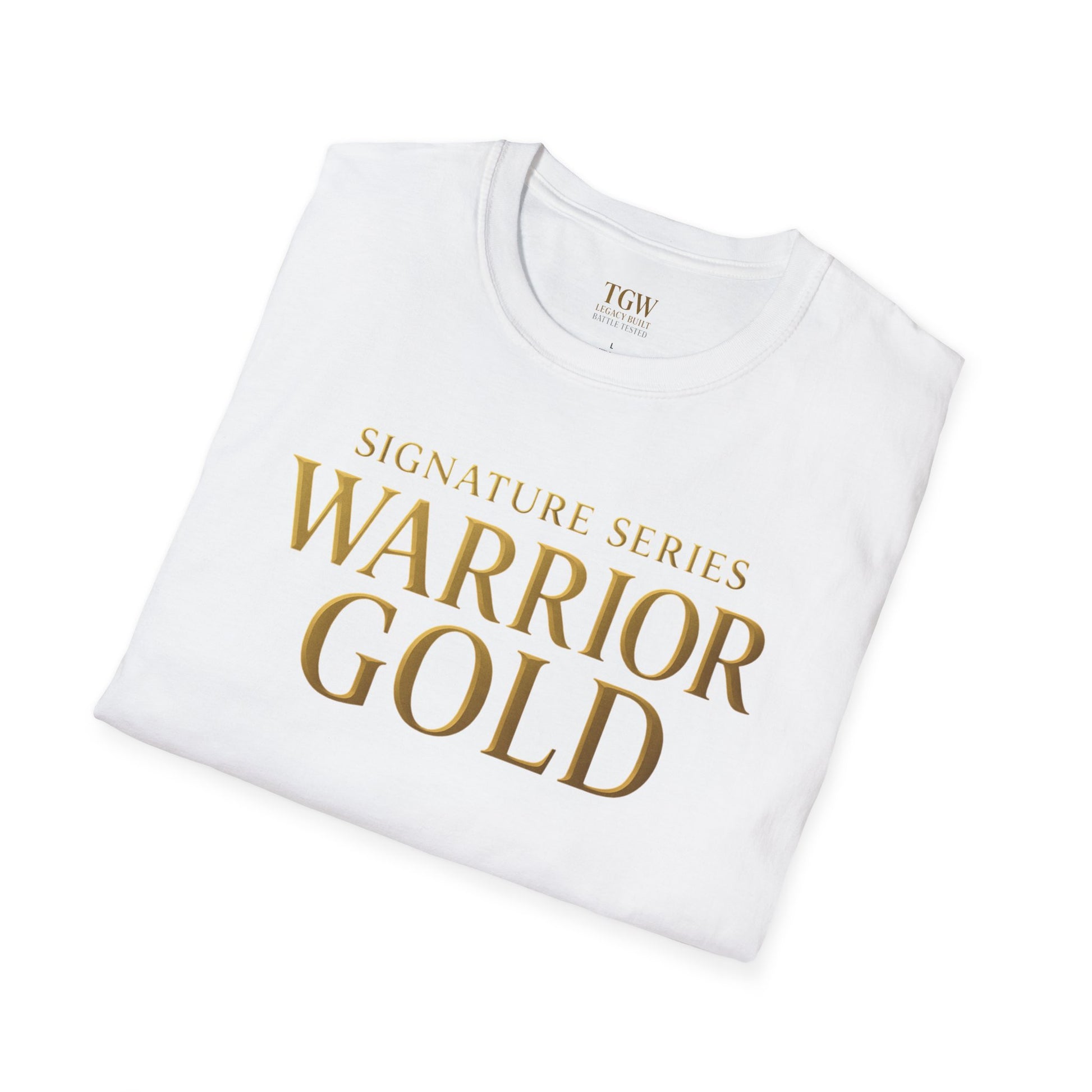 Warrior Gold Unisex Softstyle T-Shirt, Comfortable Tee, Motivational Apparel, Gift for Warriors, Casual Wear, Affirmation Shirt