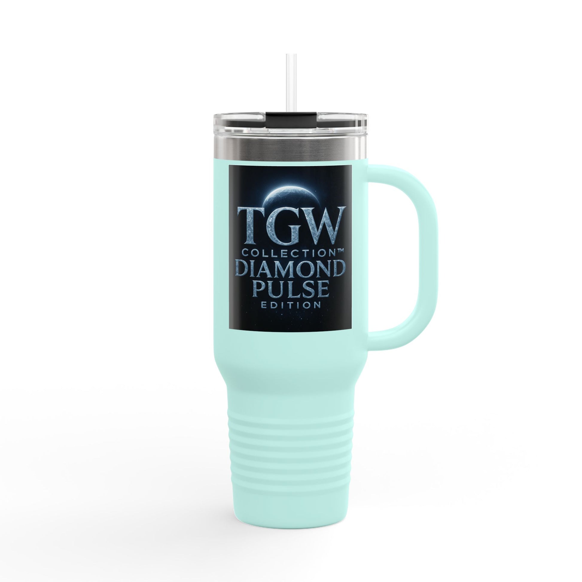 Diamond Pulse Moon Insulated Travel Mug, 40oz